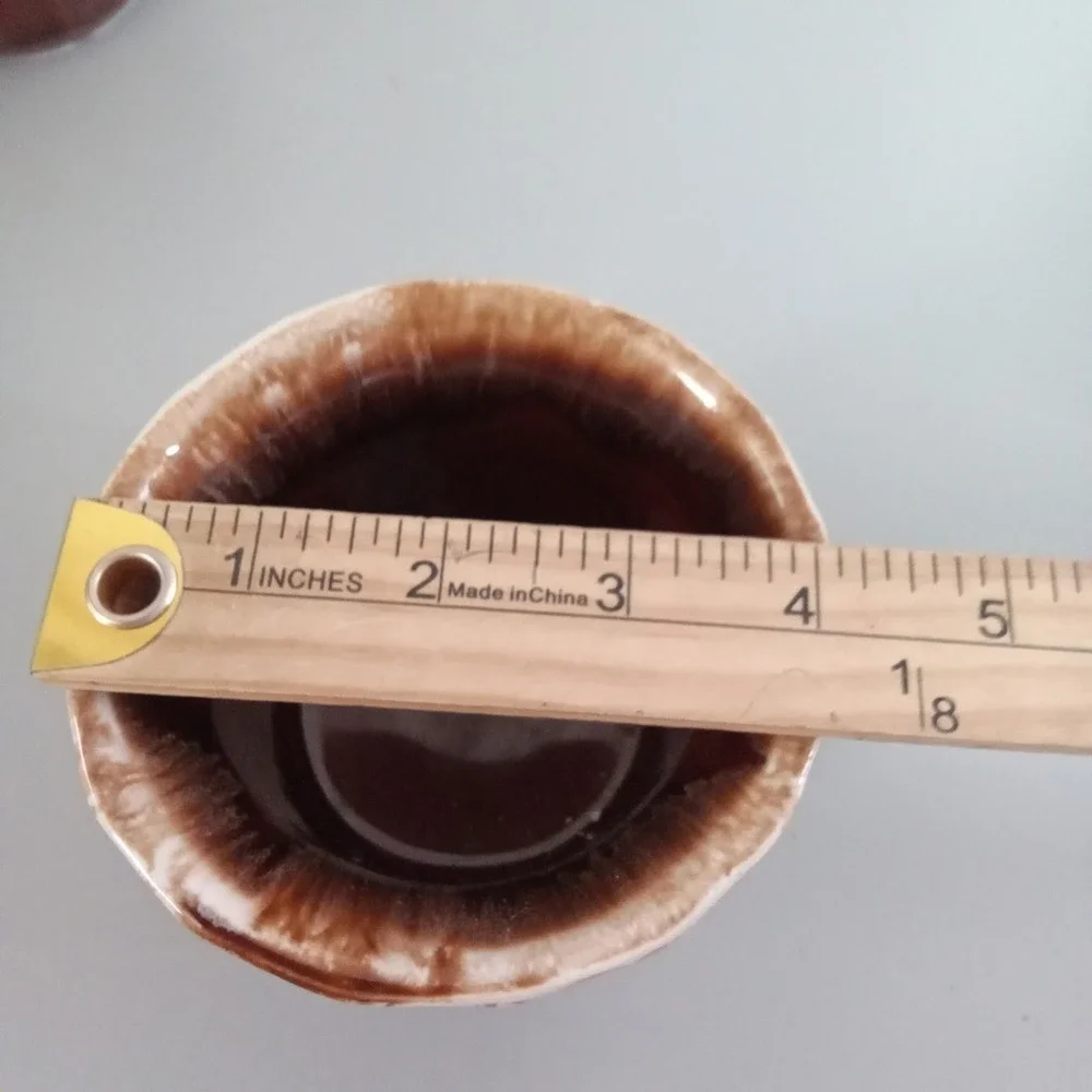 McCoy Pottery 1080 Brown Drip Glaze Ramekin Custard Cup USA Oven Proof Vintage